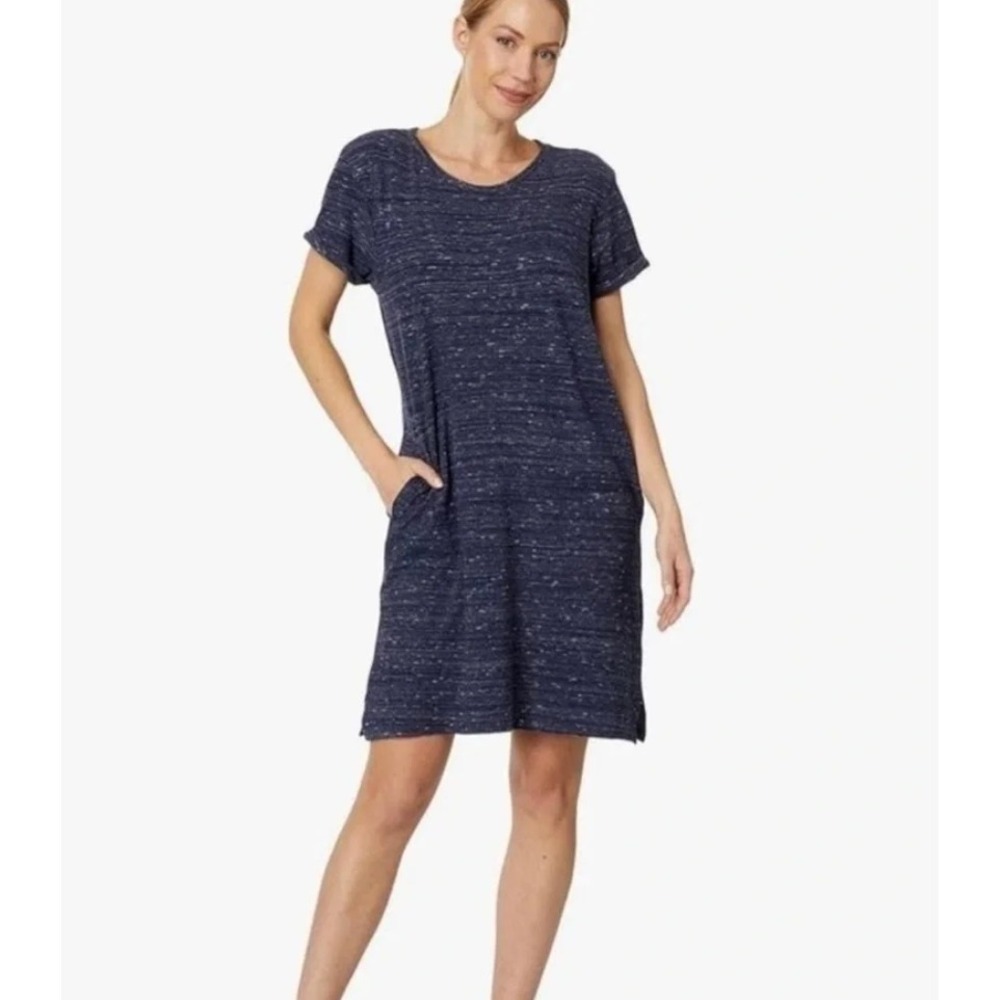 Pact The Mix Tee Dress in Heathered Blue sz‎ M